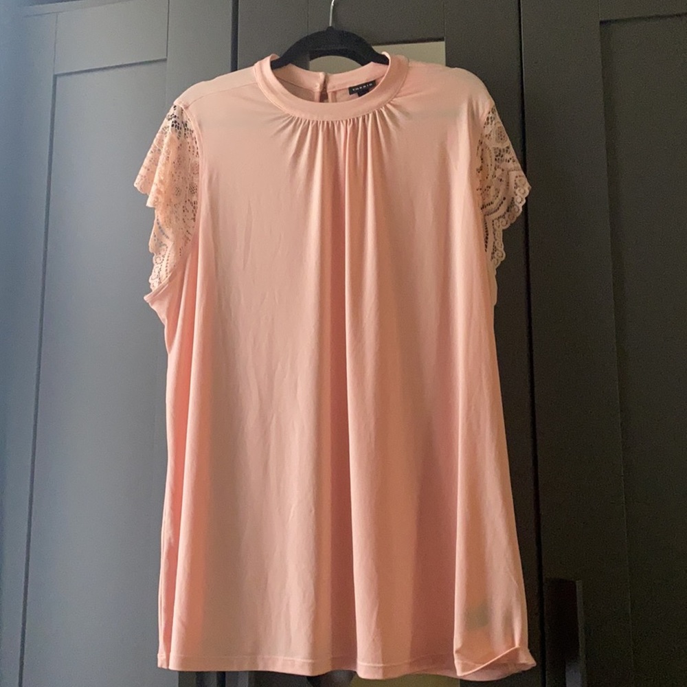 Torrid S3 Pink Lace Blouse
